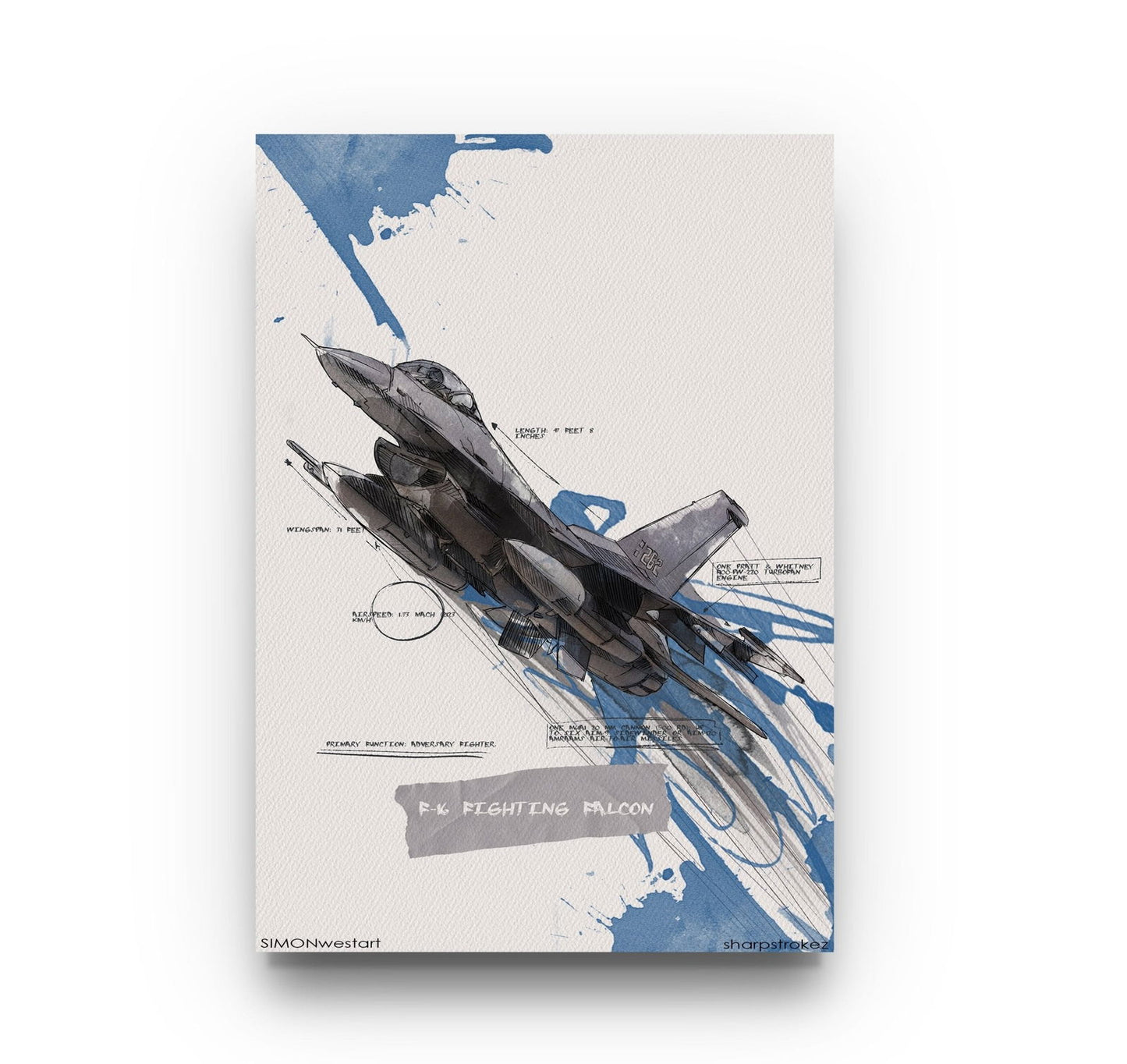 F16 Fighting Falcon - Sharpstrokez