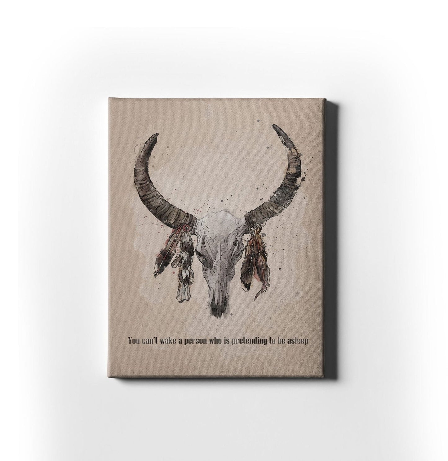 Motivational Quote Native American Buffalo Skull - Sharpstrokez
