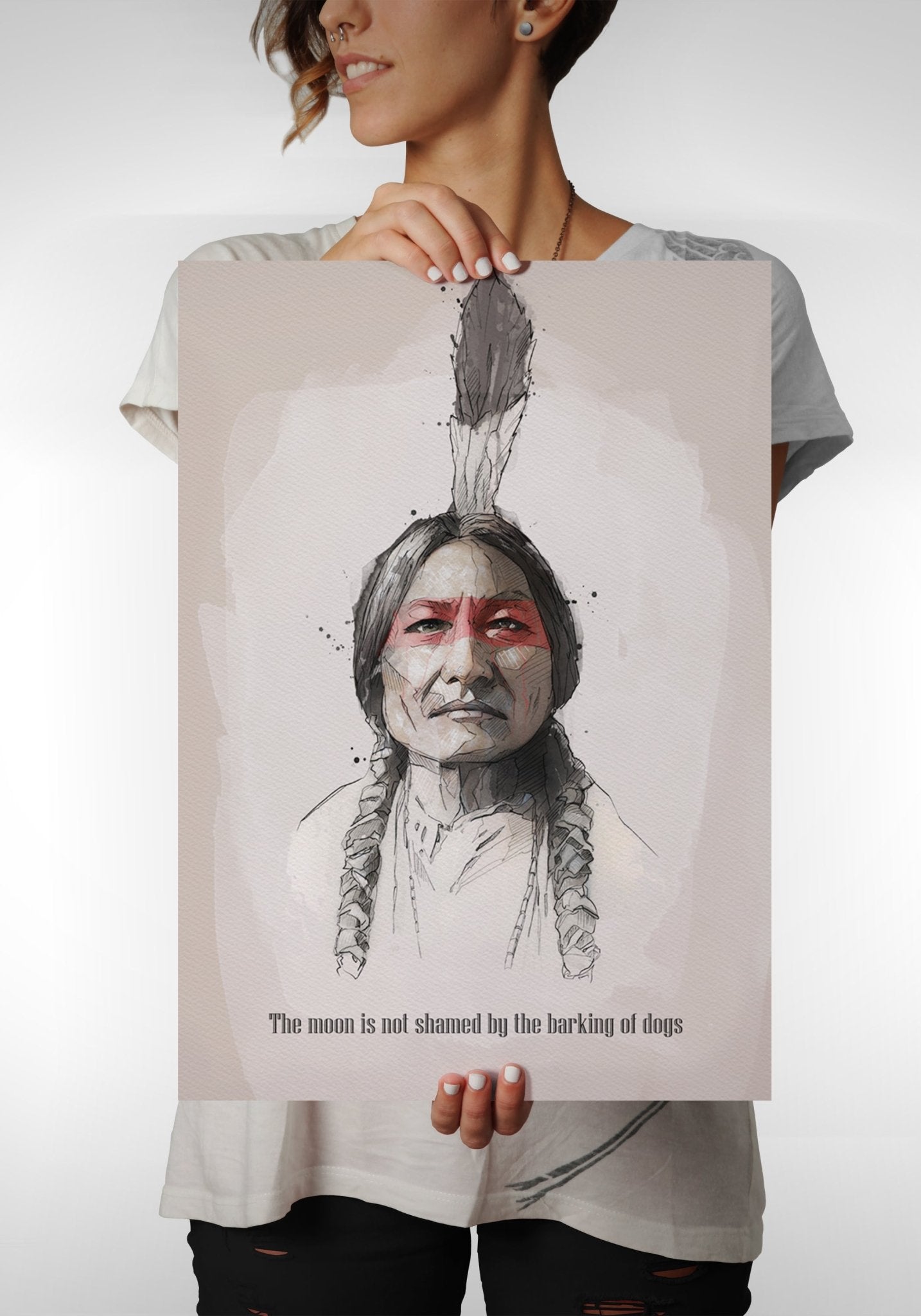 Motivational Quote Sitting Bull - Sharpstrokez