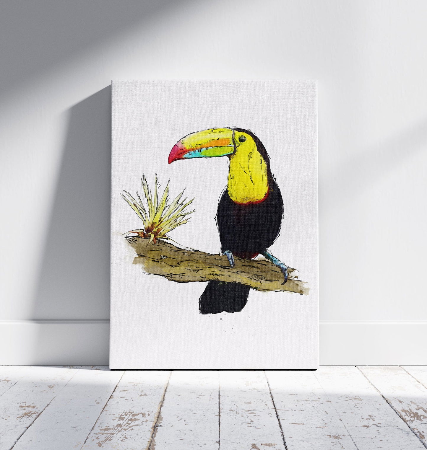 Watercolour and Pen Toucan Art - Sharpstrokez