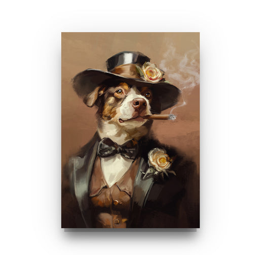 DIGITAL Lady With a Cigar Hat Custom Portrait