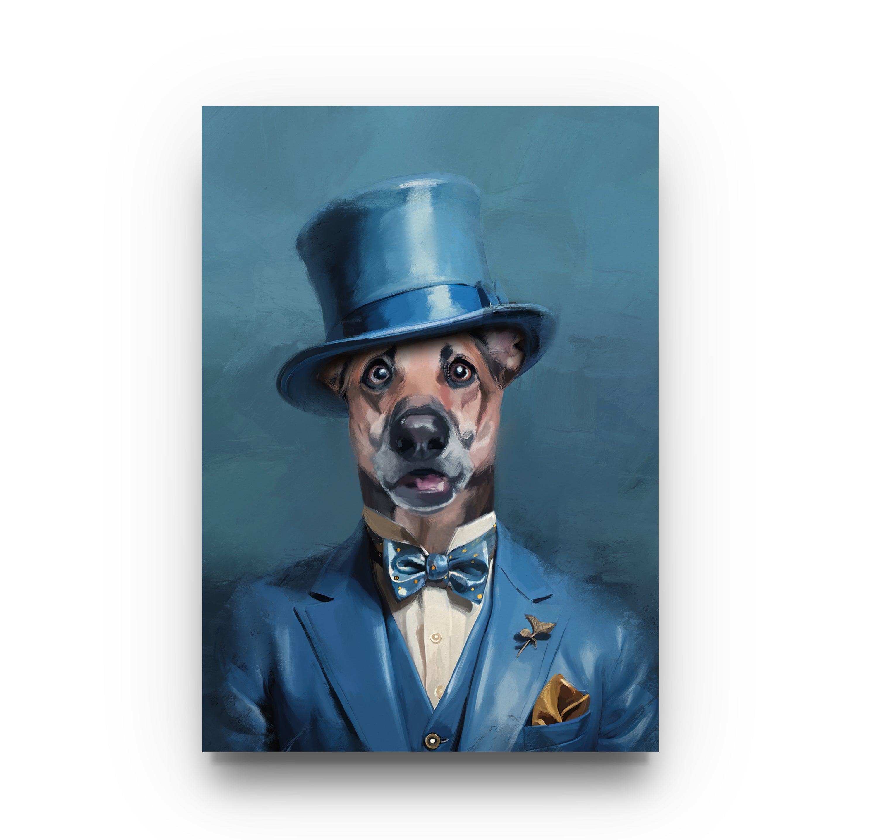 DIGITAL Blue Gentleman Custom Portrait