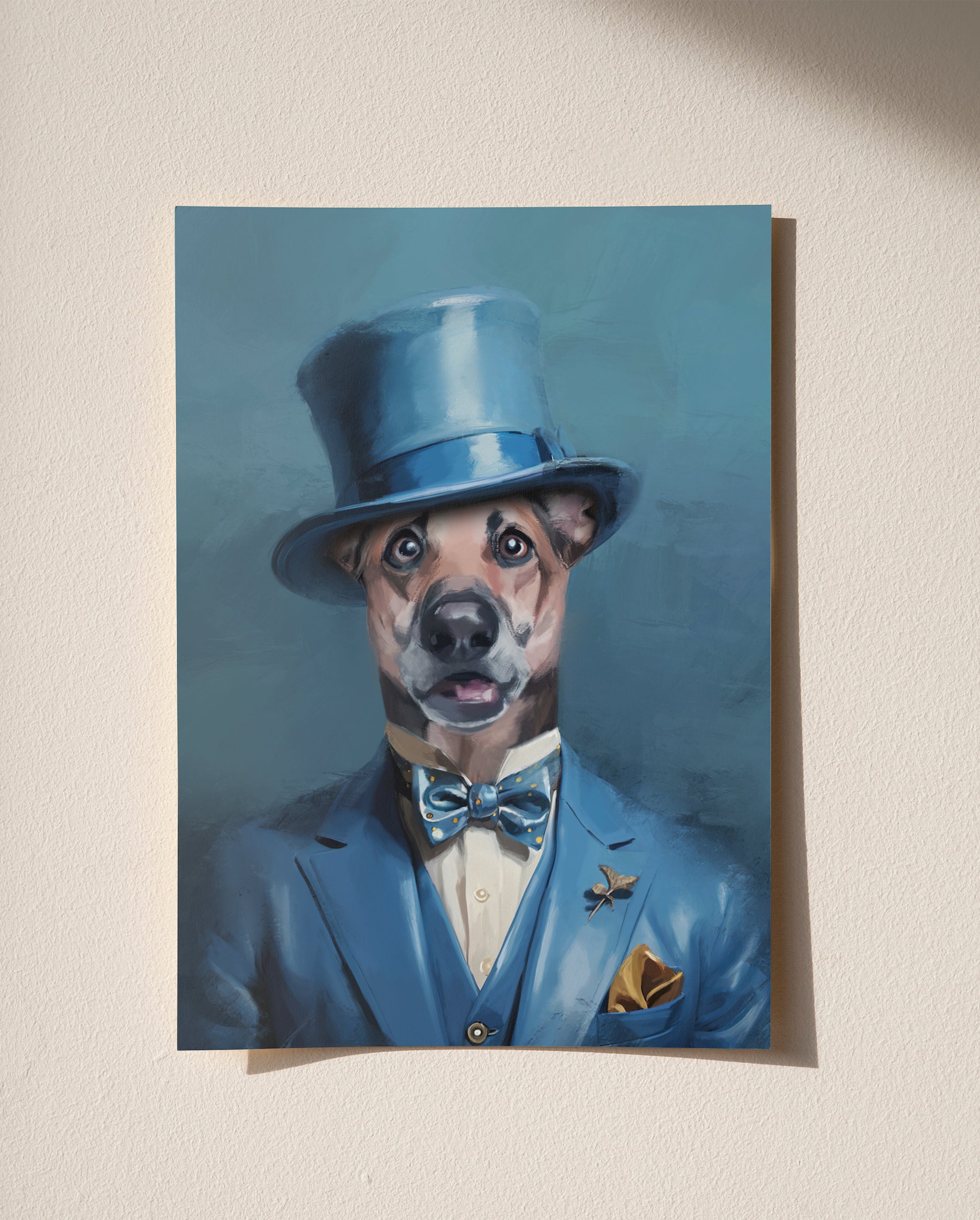 DIGITAL Blue Gentleman Custom Portrait