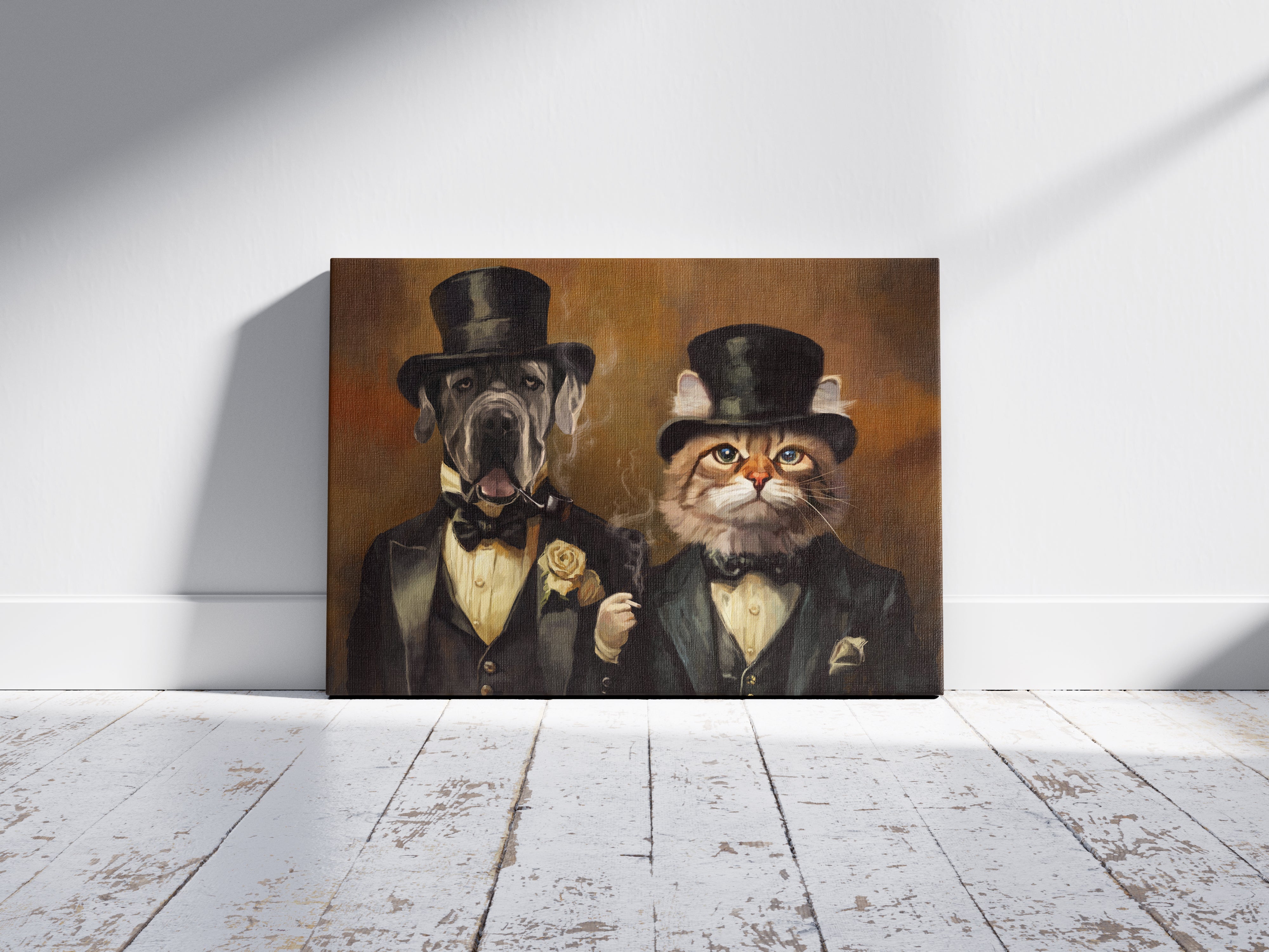 DIGITAL Two Gentlemen Custom Portrait