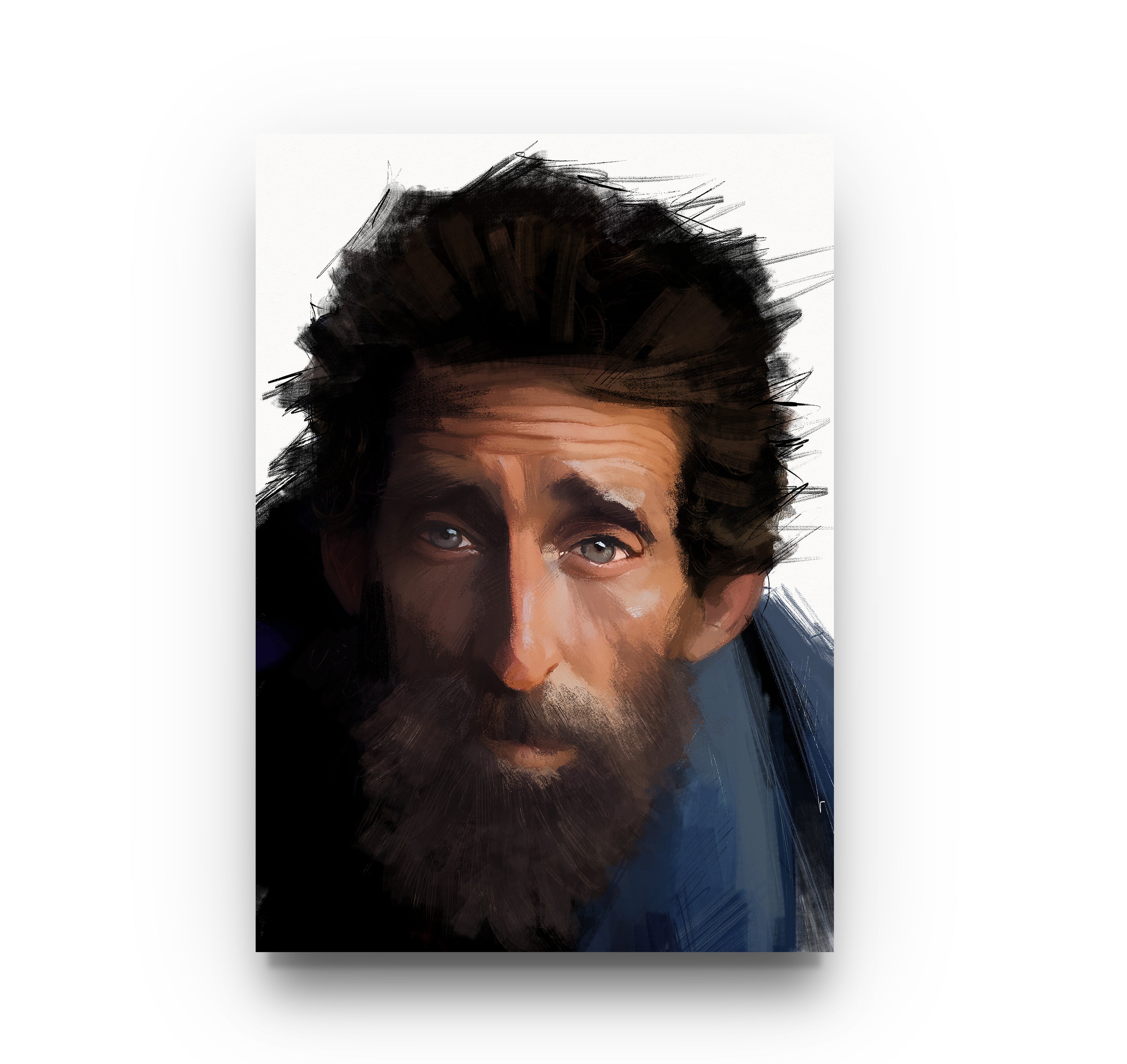 DIGITAL Gouache Style Portrait MALE