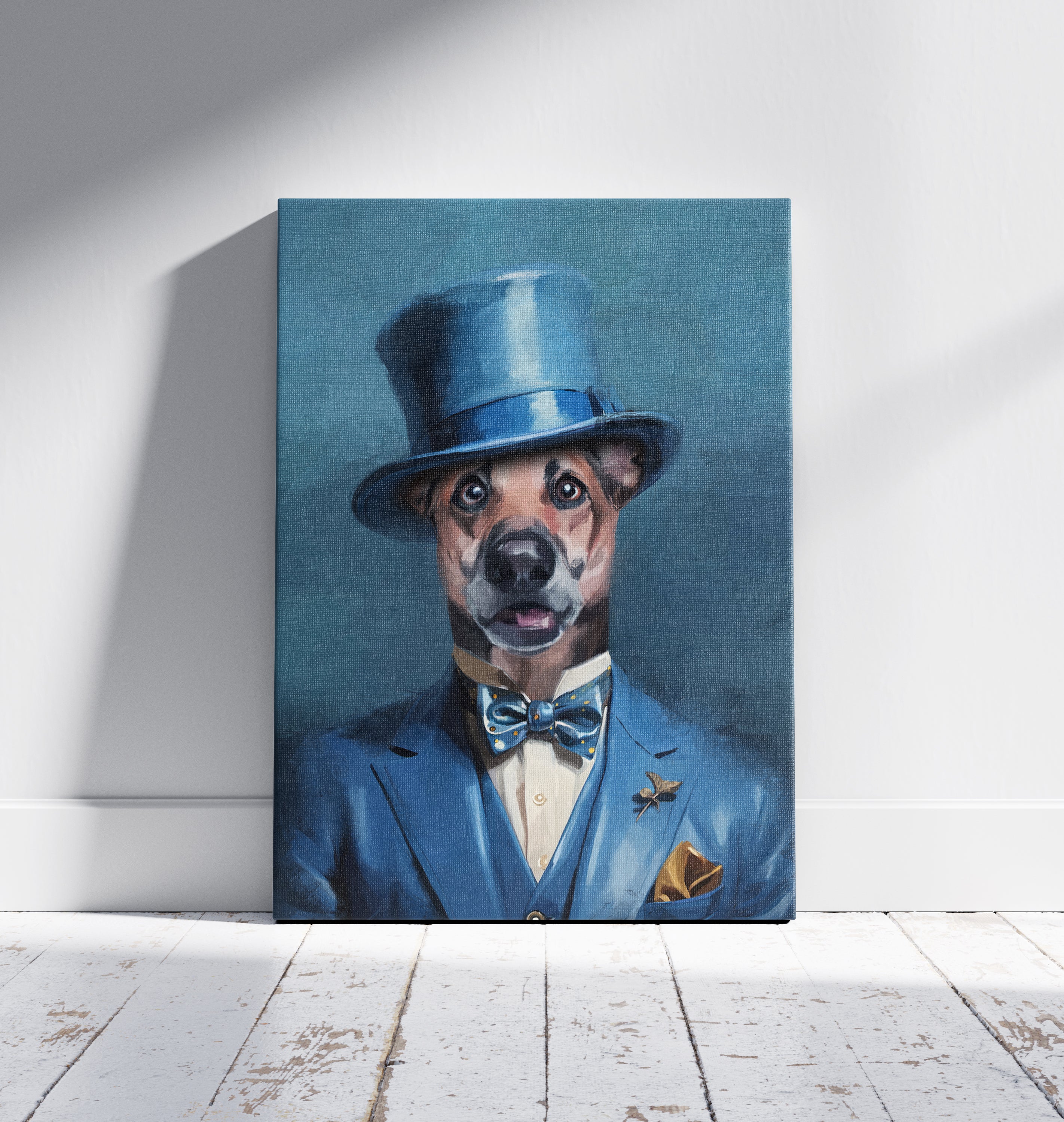 DIGITAL Blue Gentleman Custom Portrait