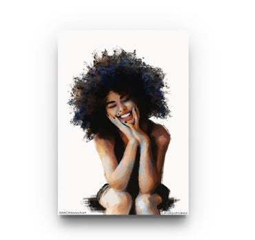 DIGITAL Gouache Style Portrait FEMALE