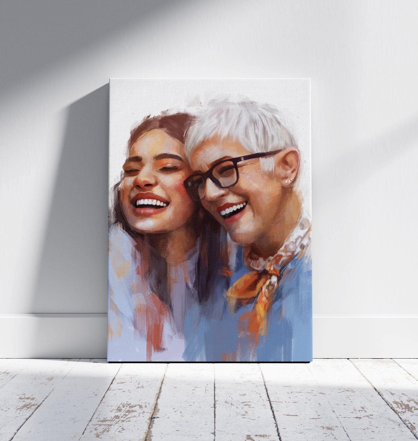 Personalised Gouache Portrait - Mum&Daughter