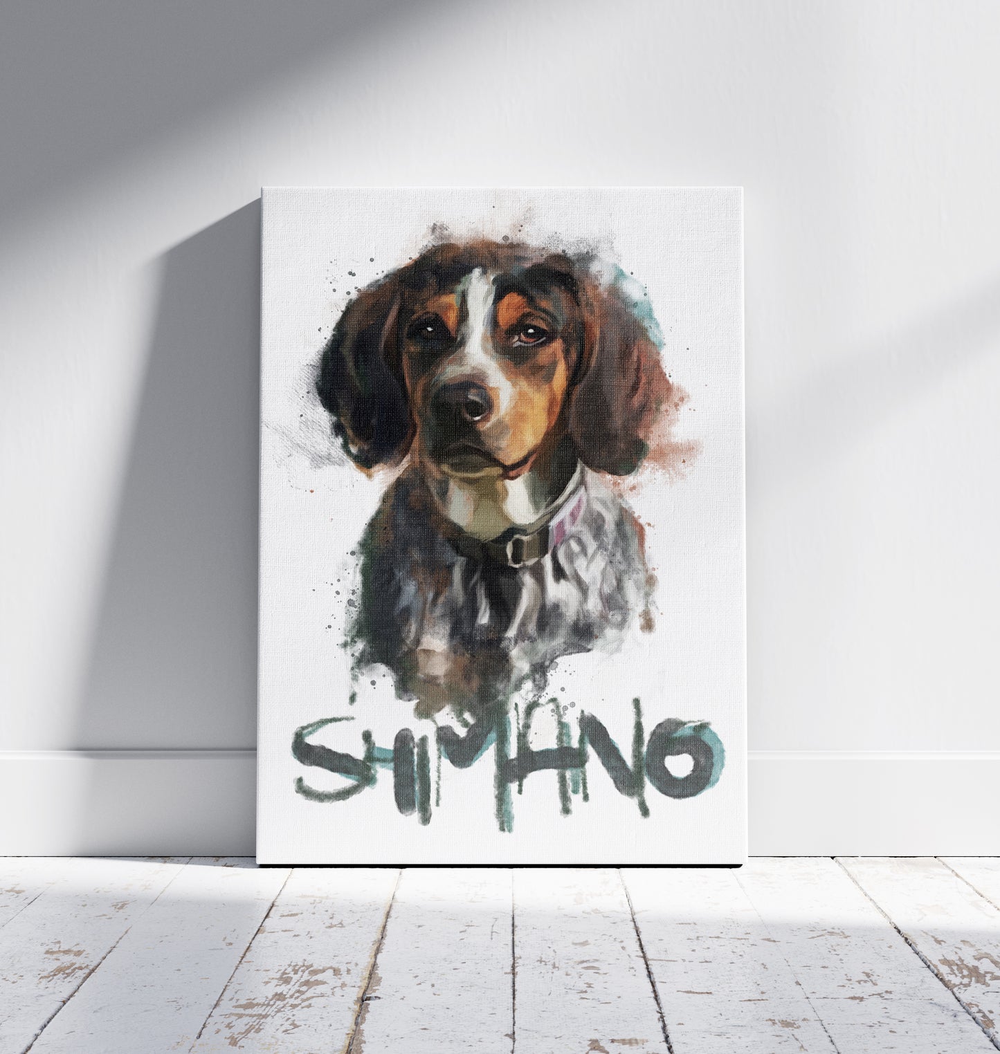 Personalised Gouache Pet Portrait with Name