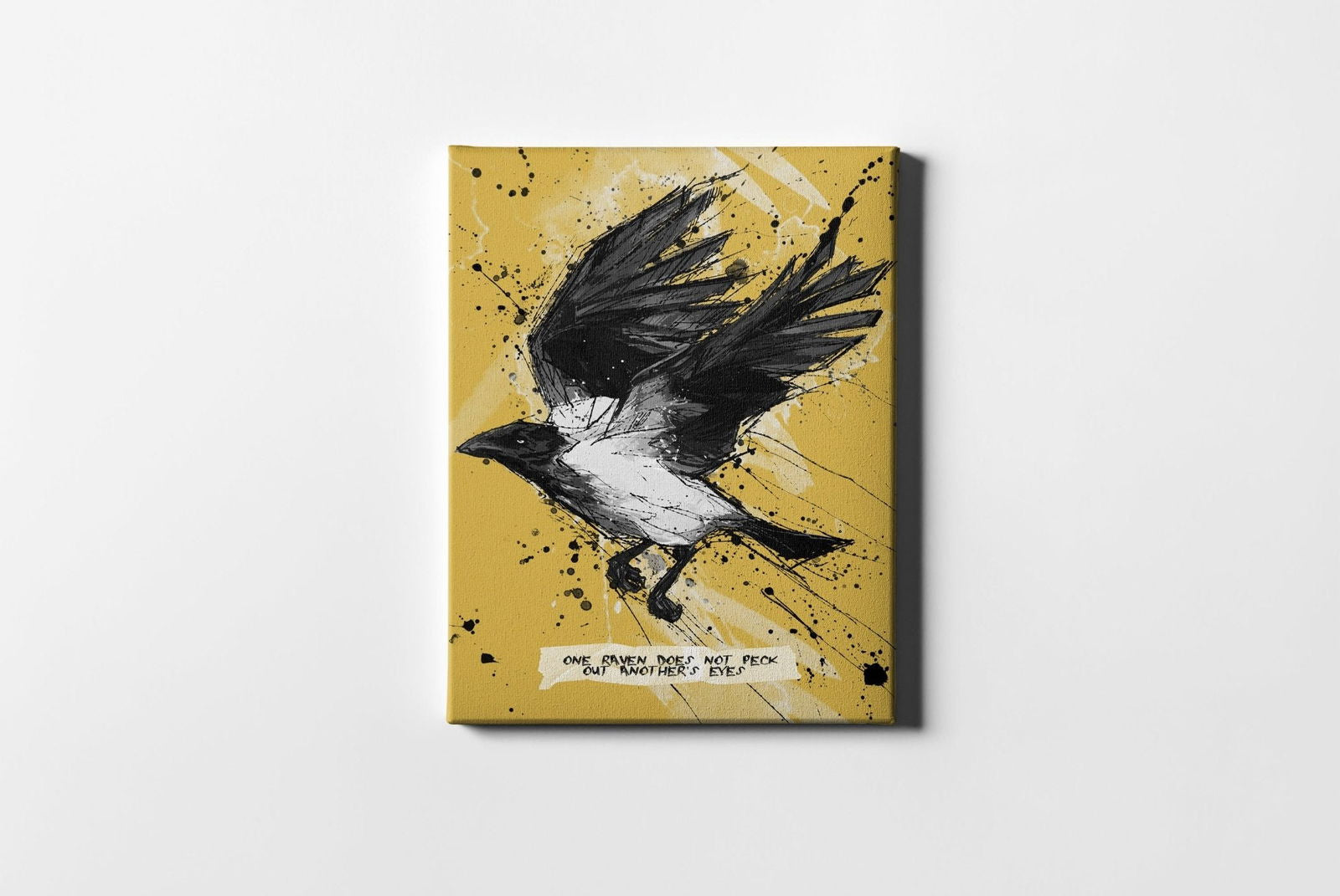 Inspirational Quote Monochromatic Raven Art - Sharpstrokez