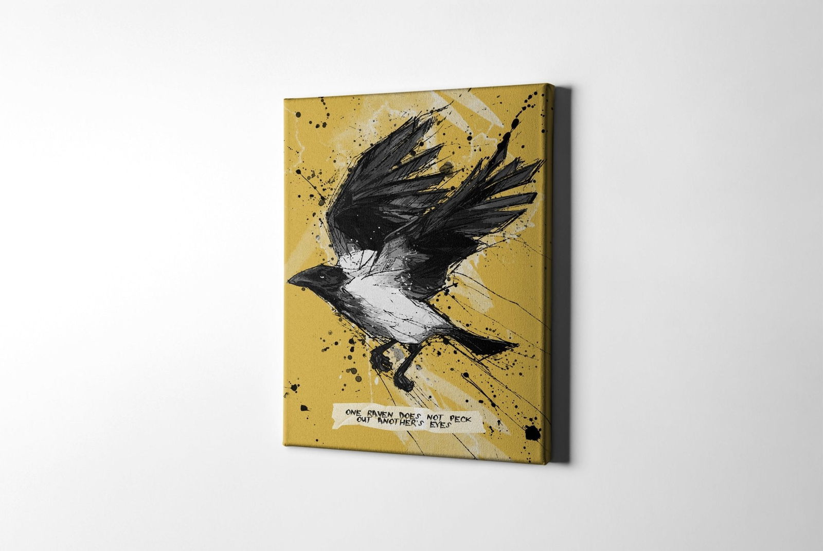 Inspirational Quote Monochromatic Raven Art - Sharpstrokez