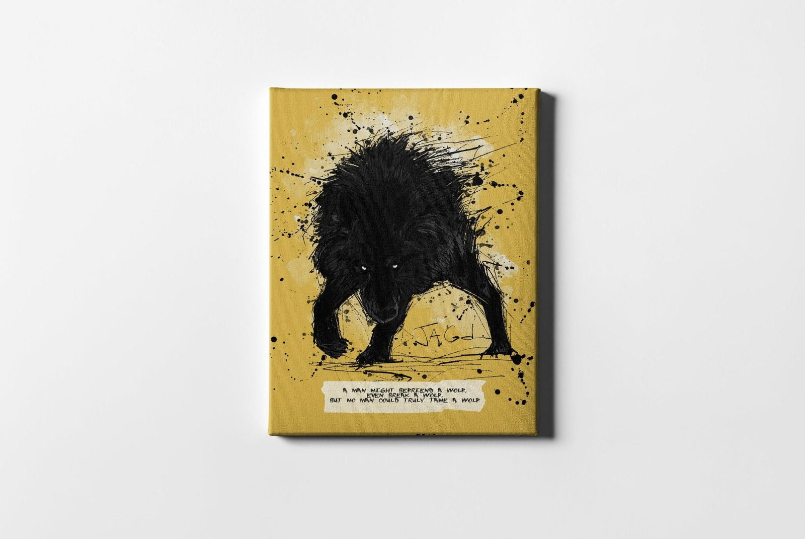 Inspirational Quote Monochromatic Wolf Art - Sharpstrokez