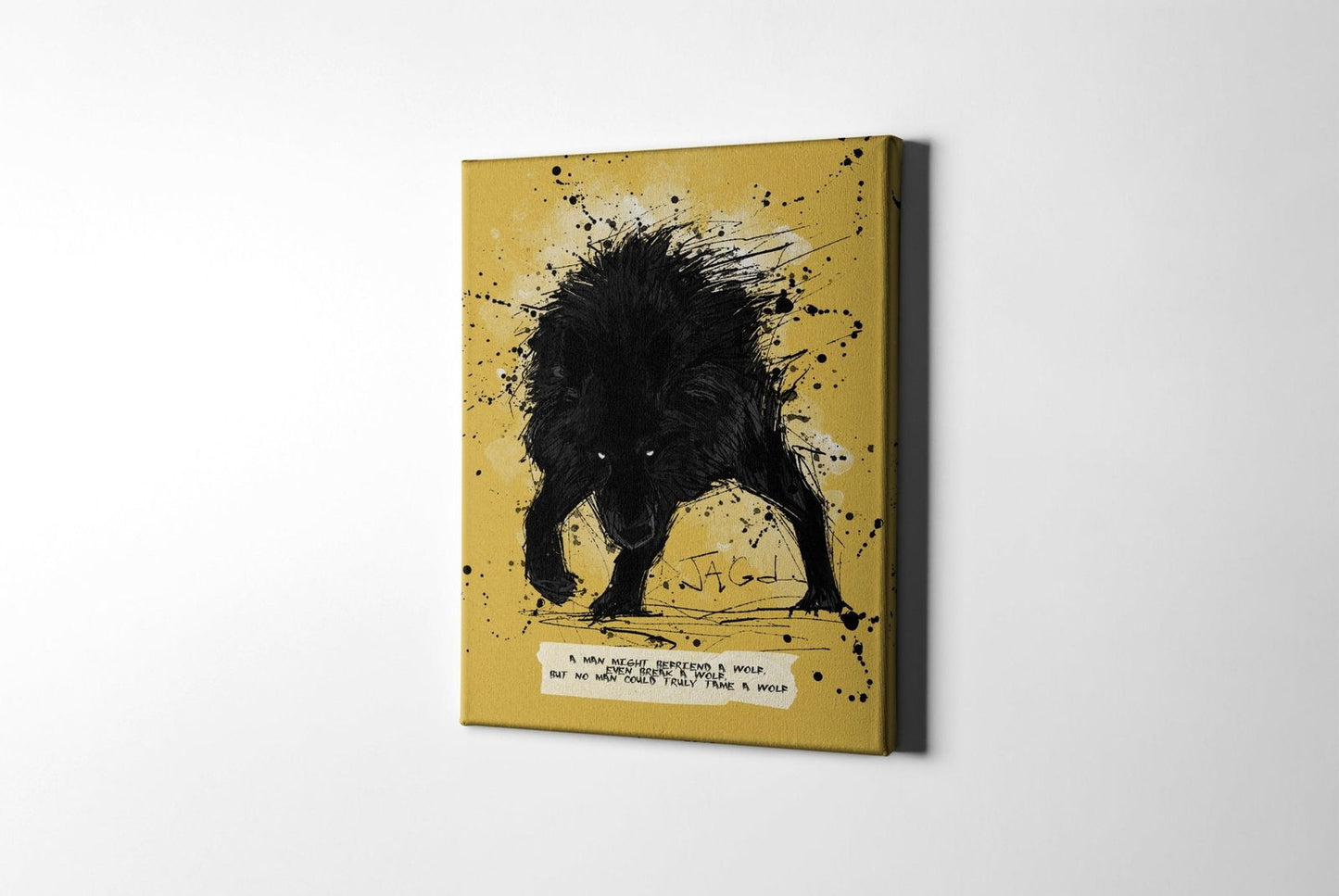 Inspirational Quote Monochromatic Wolf Art - Sharpstrokez