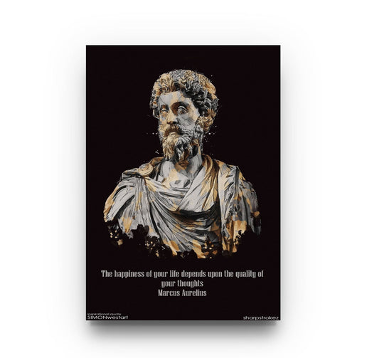 Motivational Quote Marcus Aurelius - Sharpstrokez