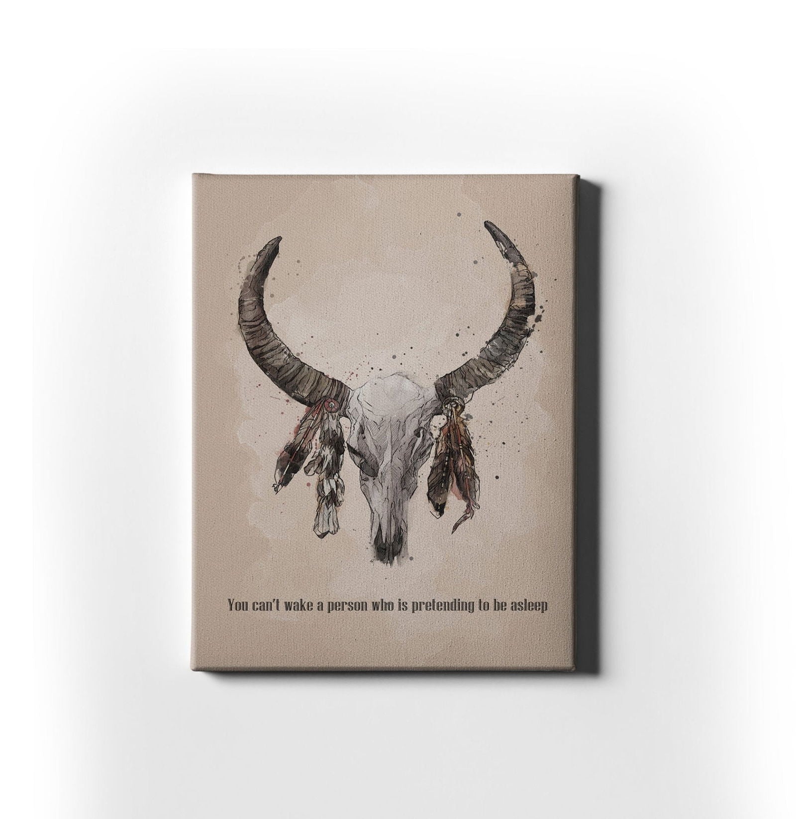 Motivational Quote Native American Buffalo Skull - Sharpstrokez