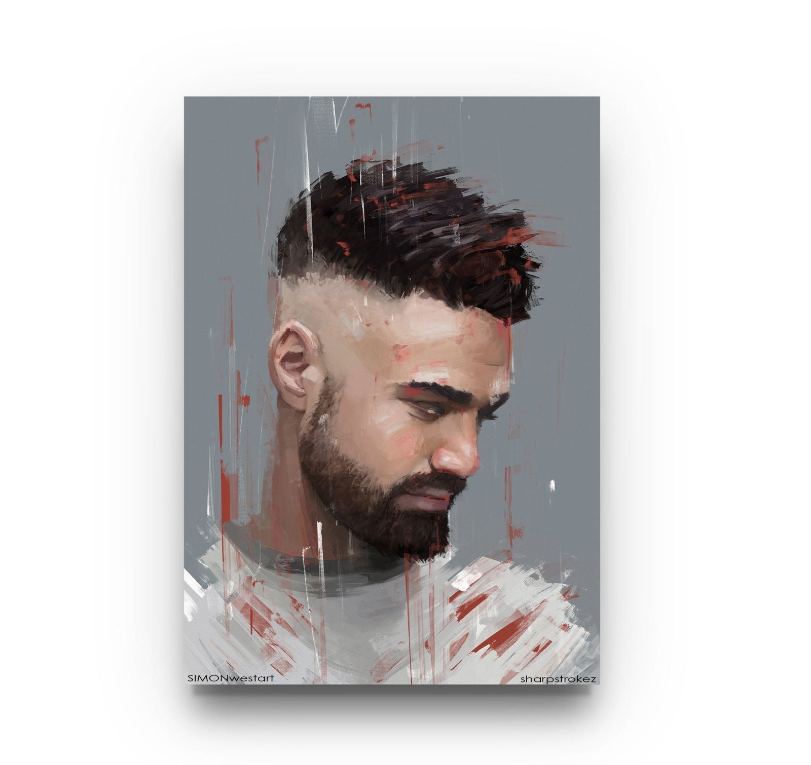 Personalised Acrylic Man Portrait - Sharpstrokez