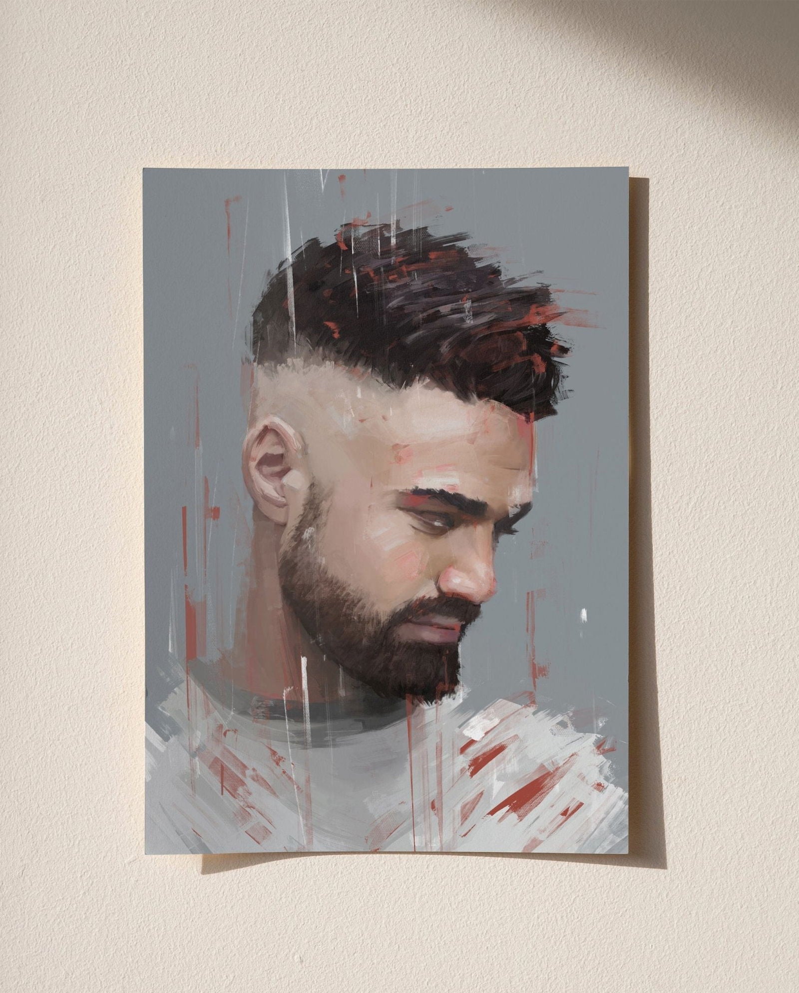 Personalised Acrylic Man Portrait - Sharpstrokez