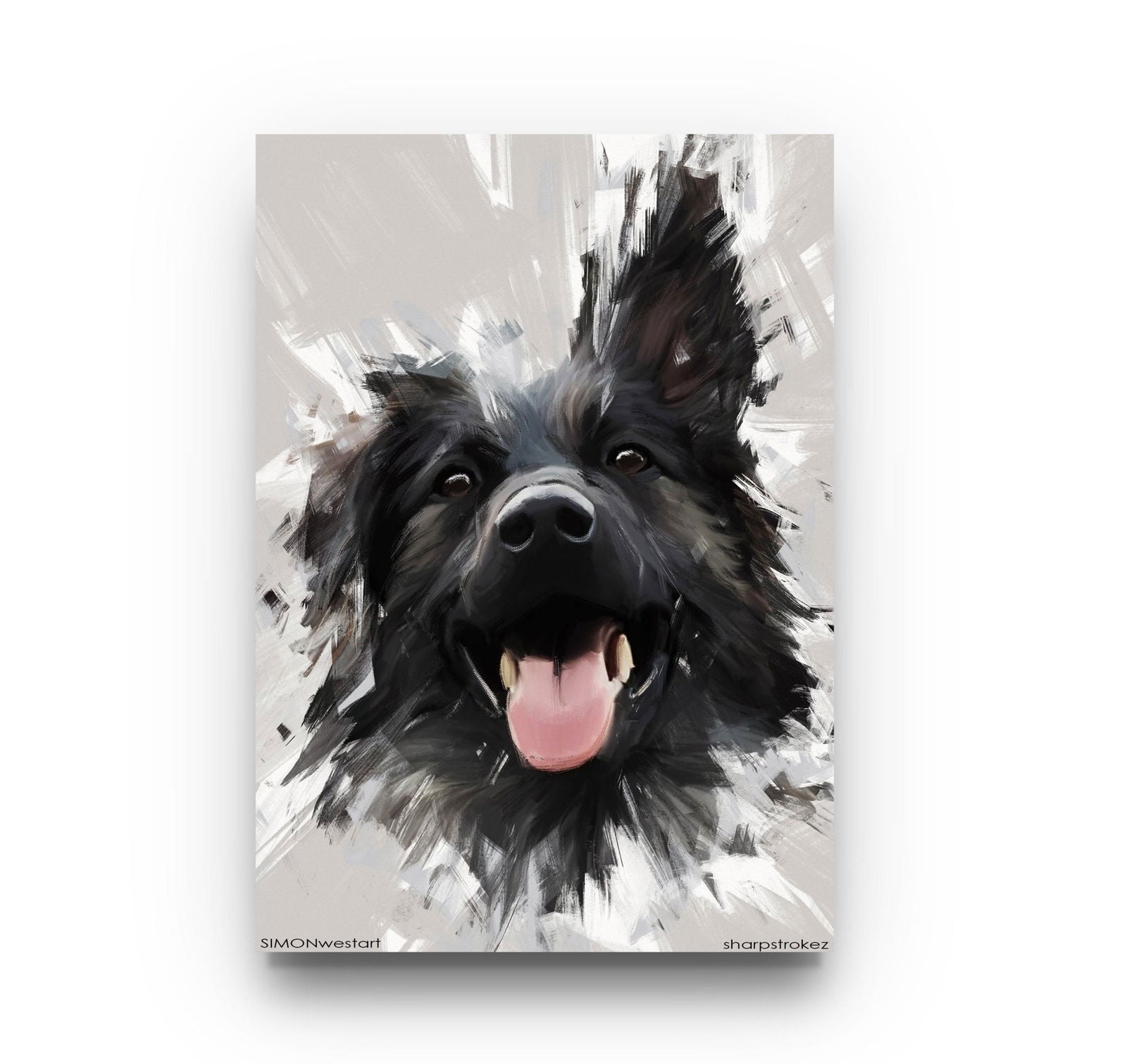 Personalised  Acrylic Pet Portrait (Head) - Sharpstrokez