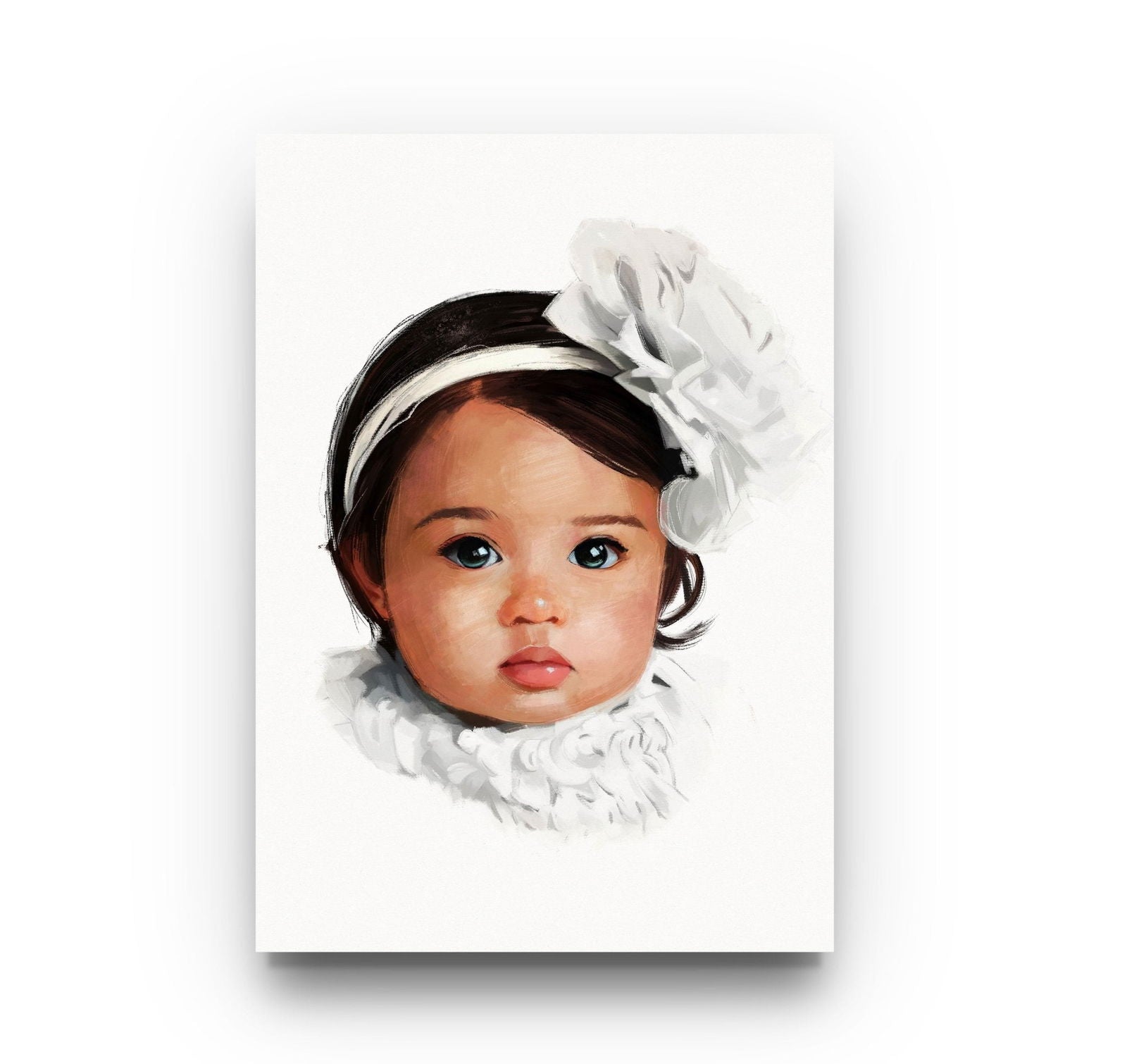 Personalised Gouache Baby Portrait - Sharpstrokez