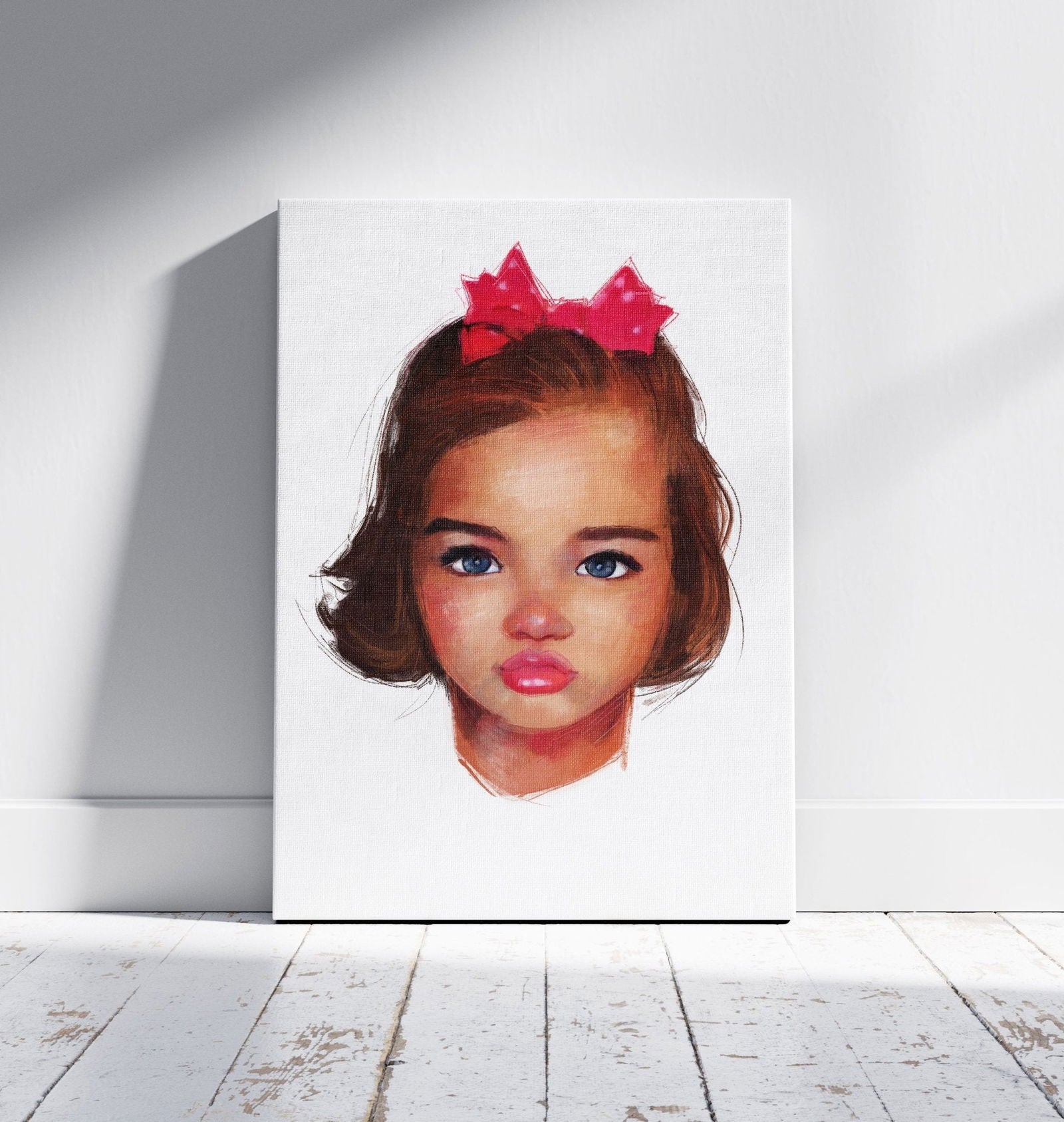 Personalised Gouache Baby Portrait - Sharpstrokez