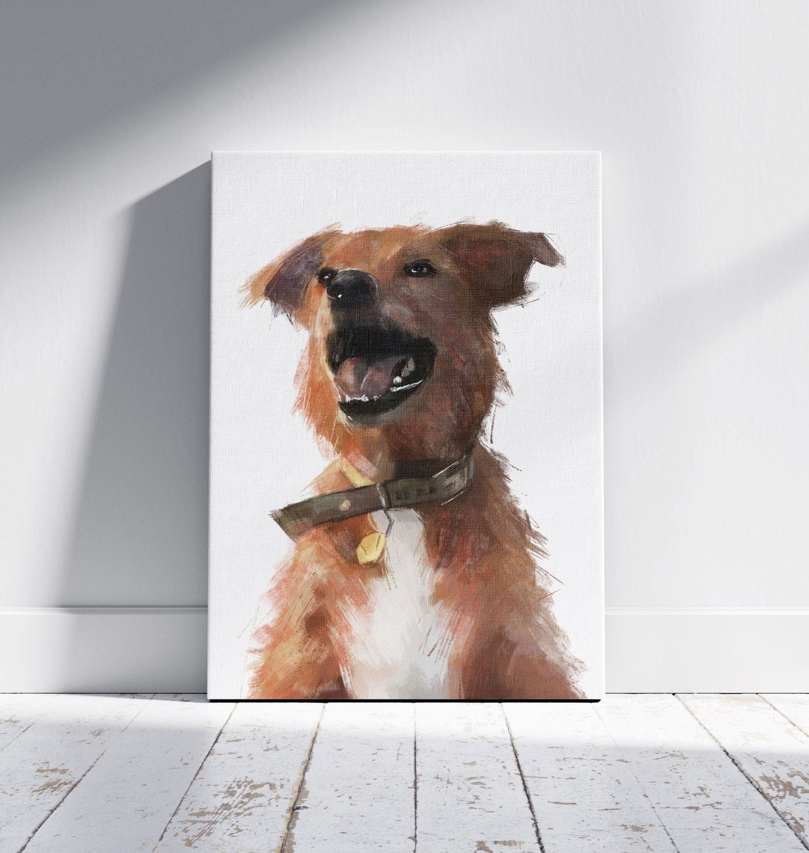 Personalised Gouache PetPortrait - Half Body - Sharpstrokez