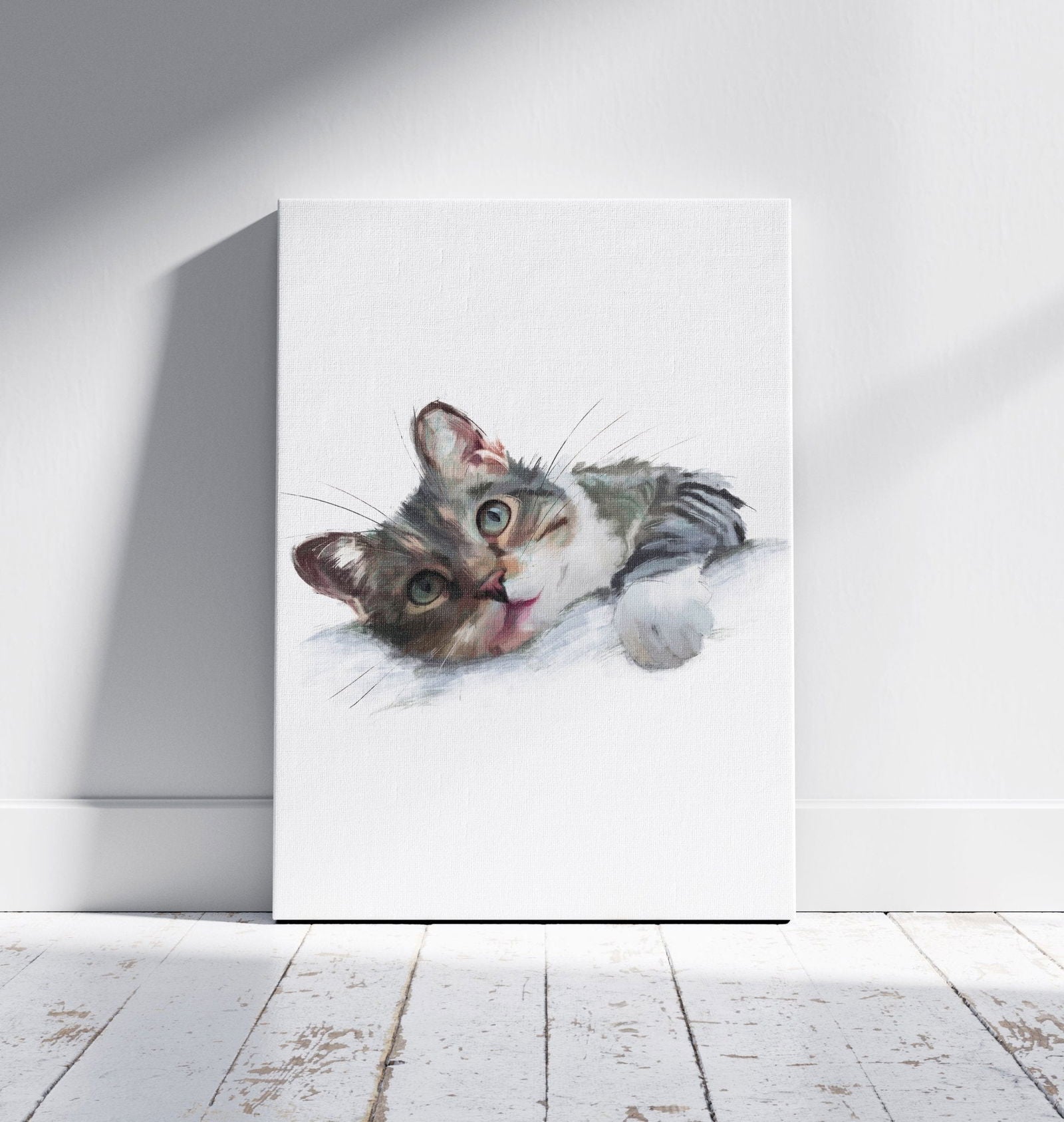 Personalised  Gouache Pet Portrait - Head - Sharpstrokez