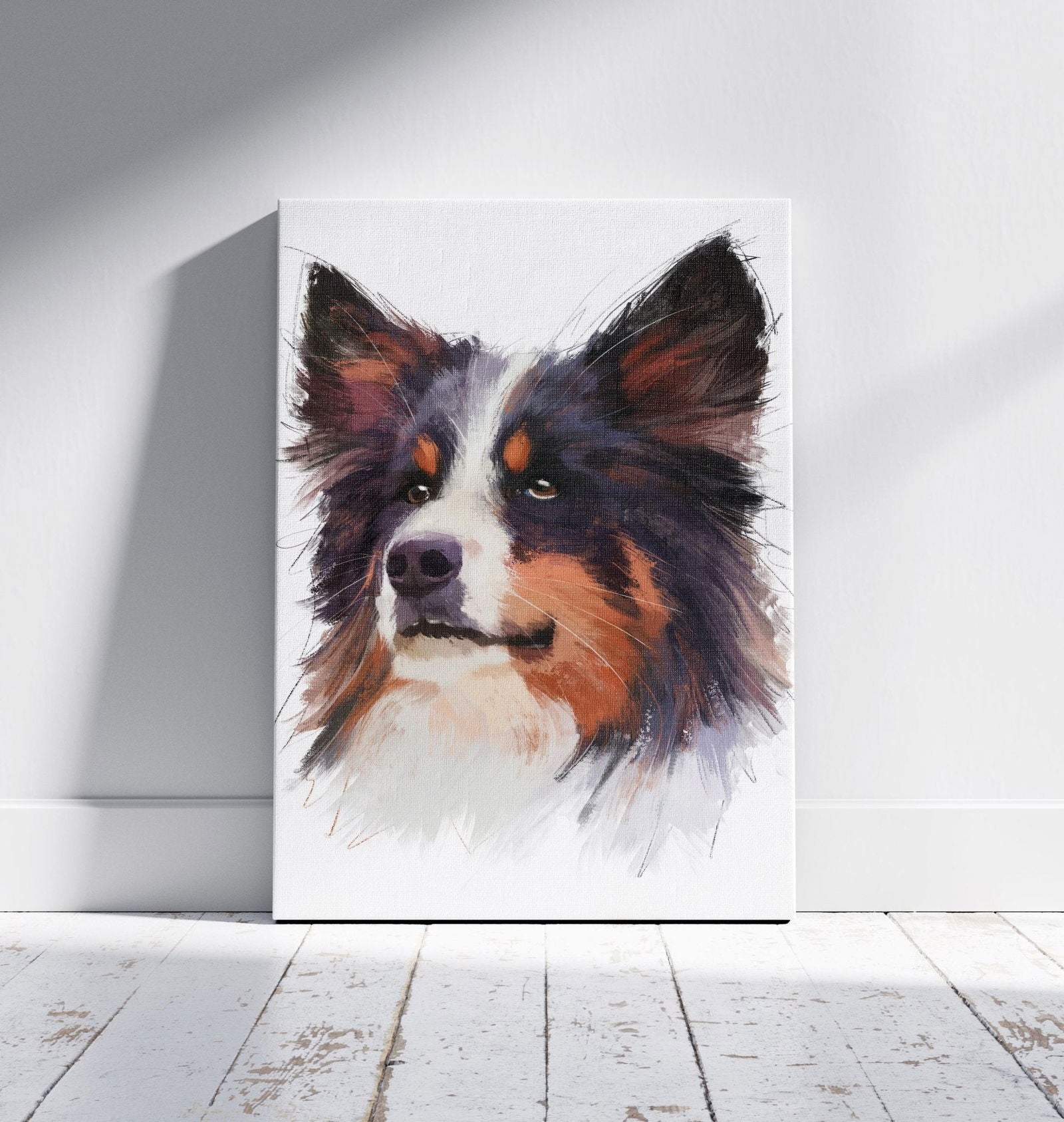 Personalised  Gouache Pet Portrait - Head - Sharpstrokez