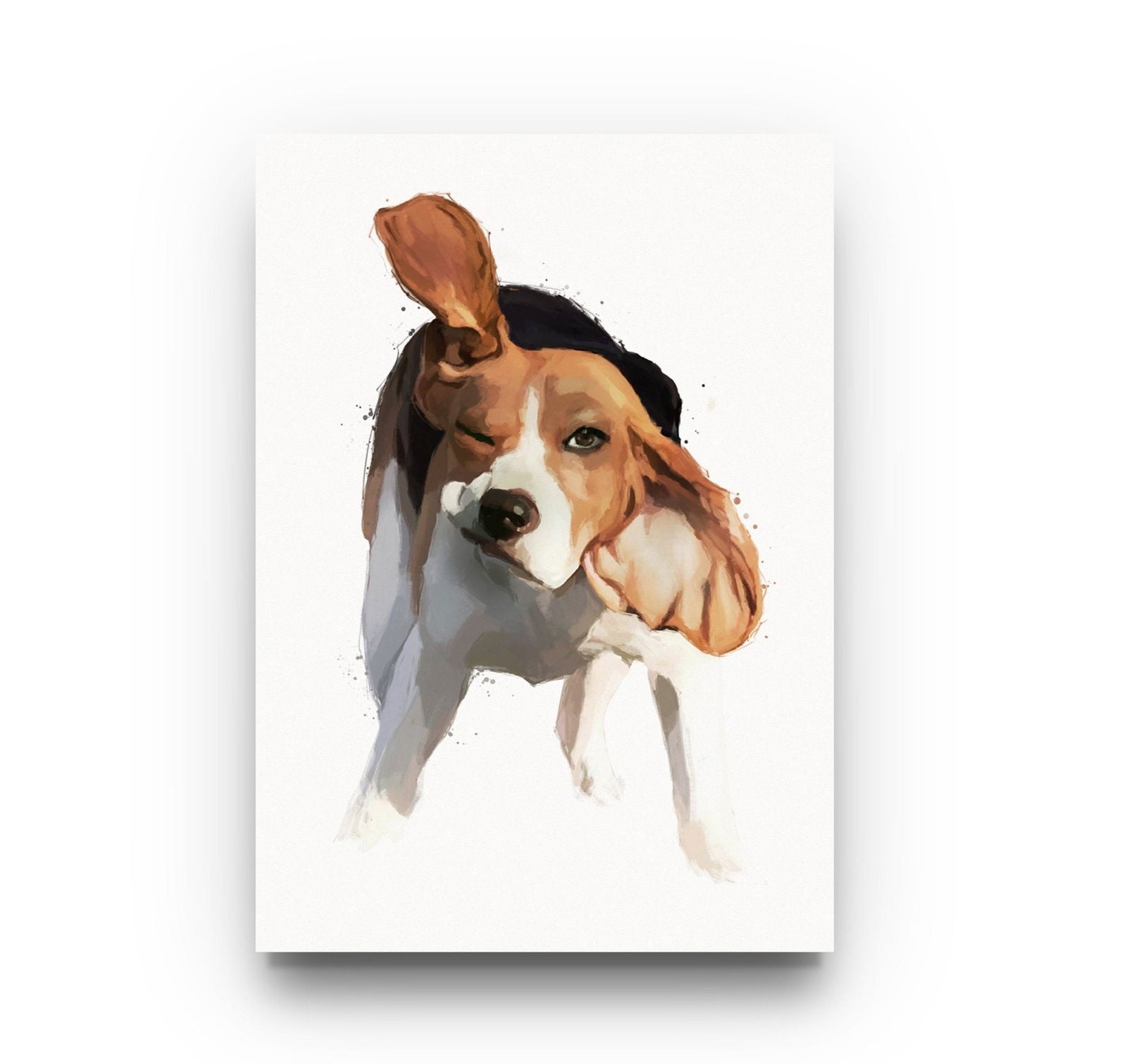 Personalised Gouache Pet Portrait - Whole Body - Sharpstrokez