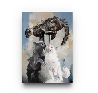 Personalised Gouache Portrait - Three Pets - Sharpstrokez