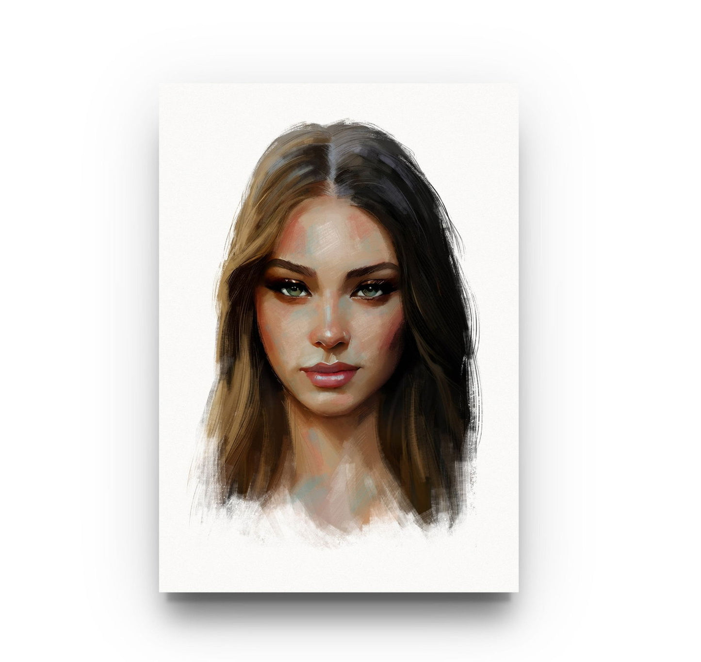 Personalised Gouache Woman Portrait - Sharpstrokez
