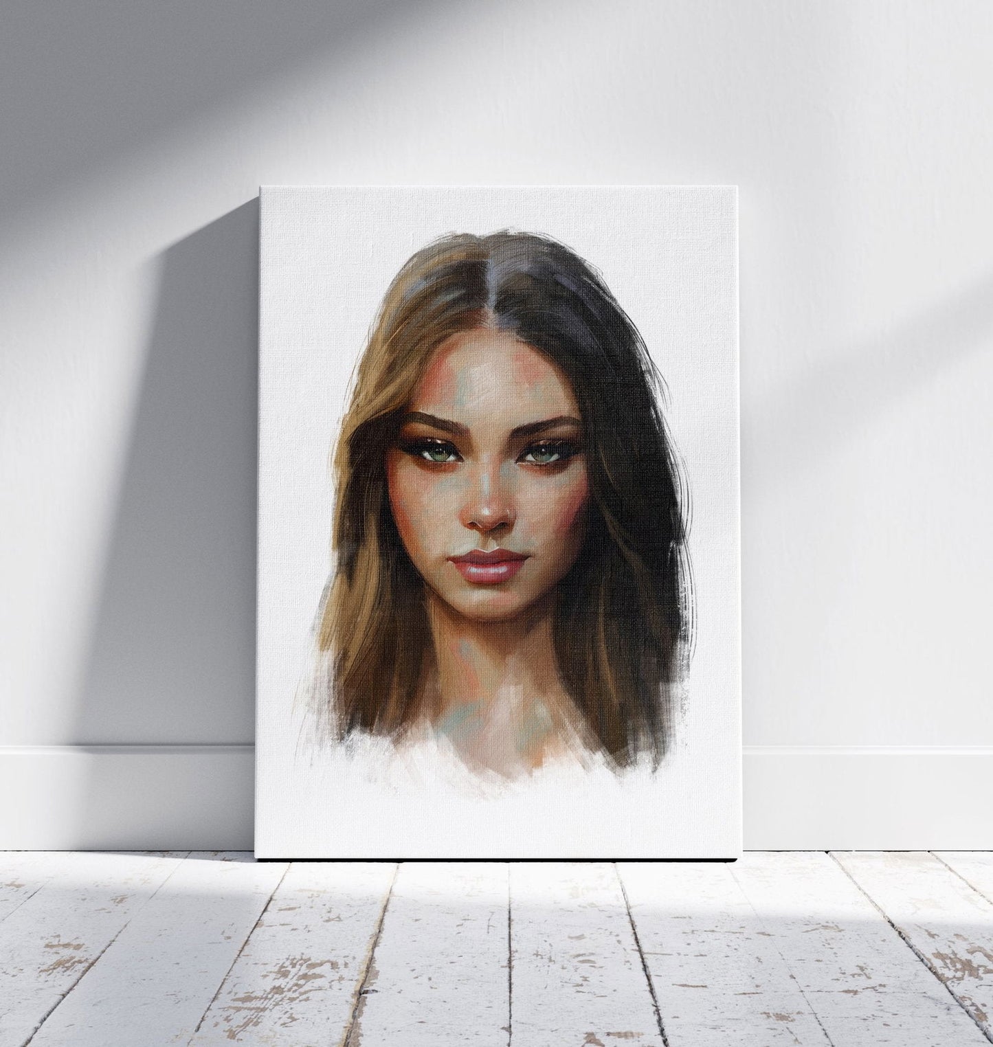 Personalised Gouache Woman Portrait - Sharpstrokez