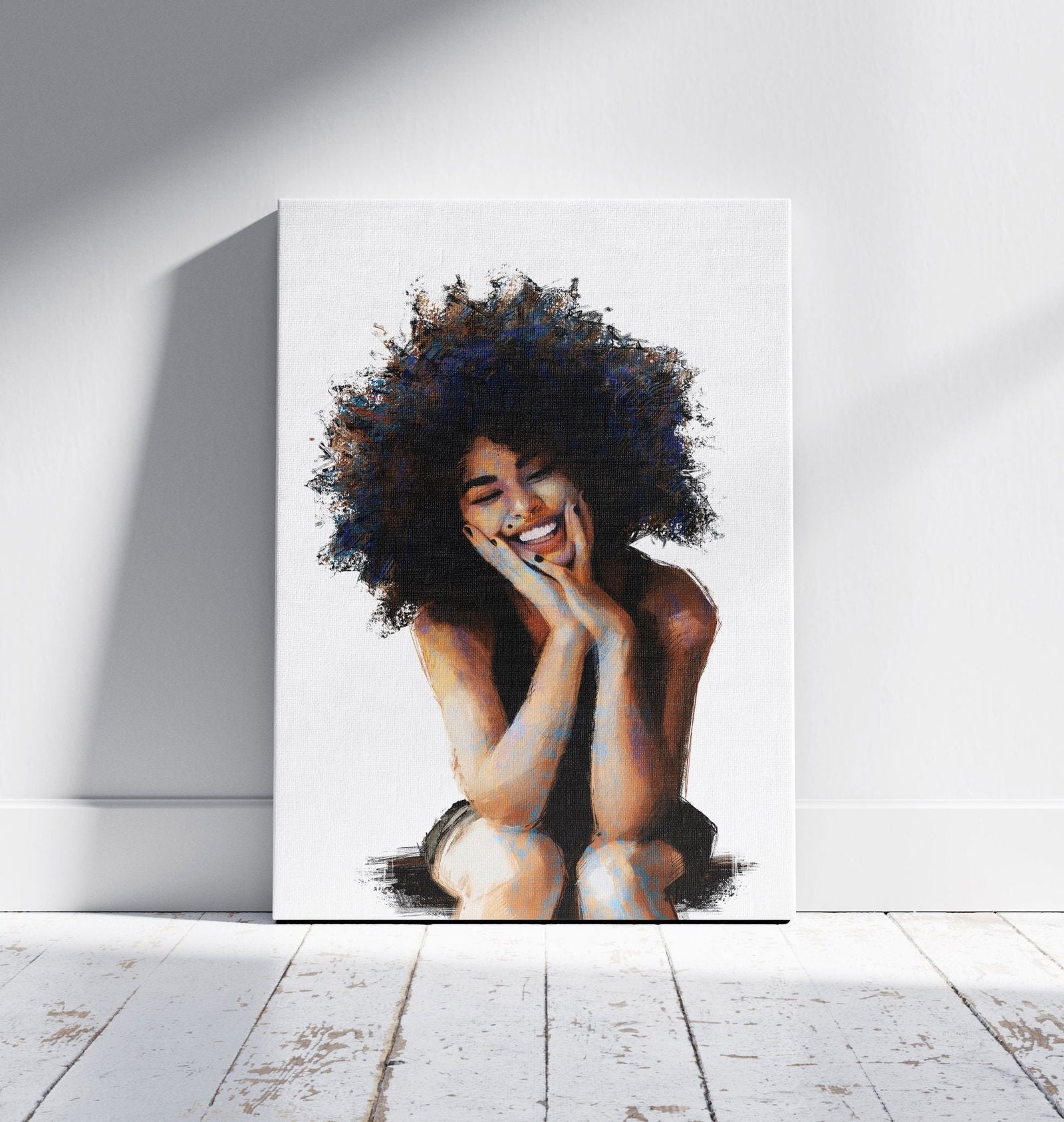 Personalised Gouache Woman Portrait - Sharpstrokez