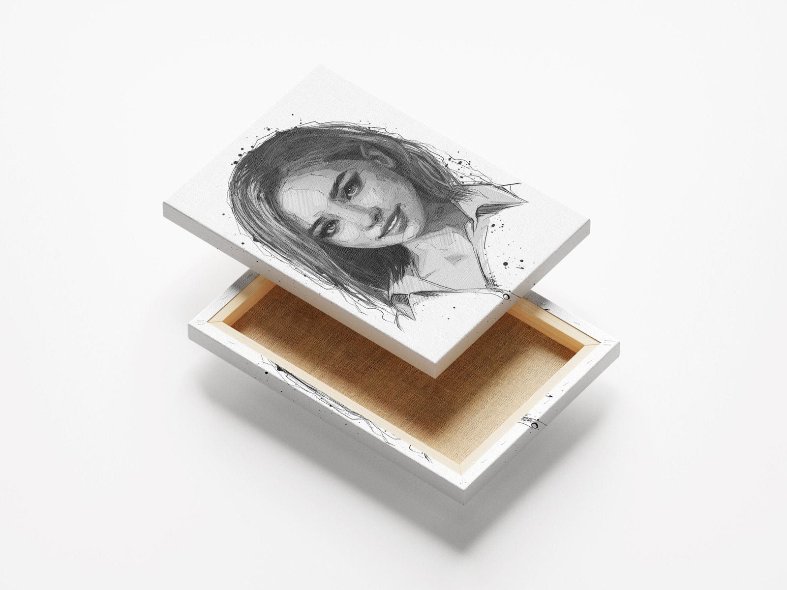 Personalised Monochromatic Female Portrait - Sharpstrokez