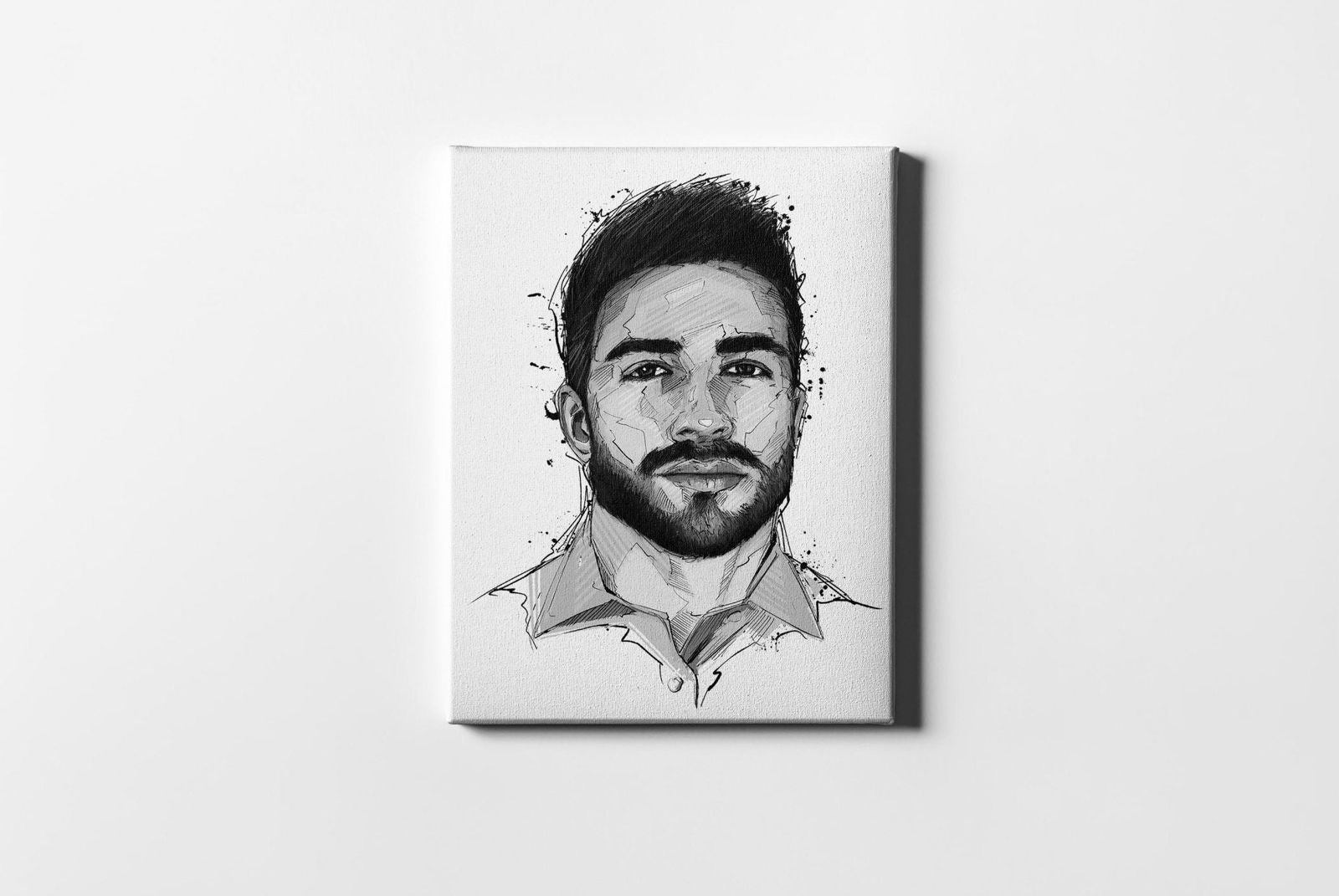 Personalised Monochromatic Male Portrait - Sharpstrokez