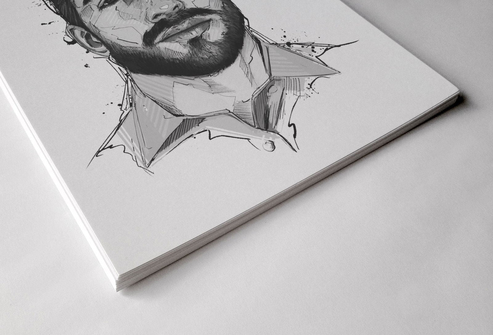 Personalised Monochromatic Male Portrait - Sharpstrokez