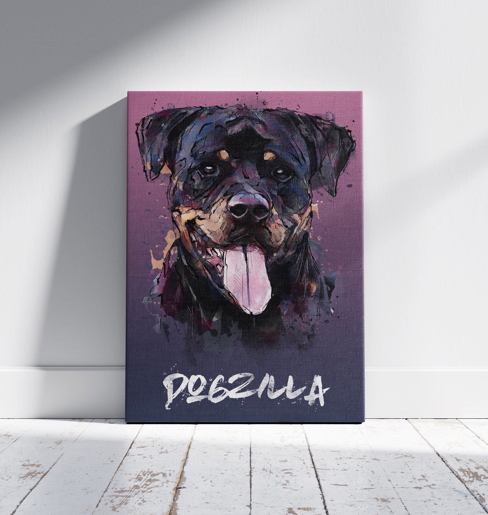 Personalised Pet Watercolour Mixed Media (Head) - Sharpstrokez