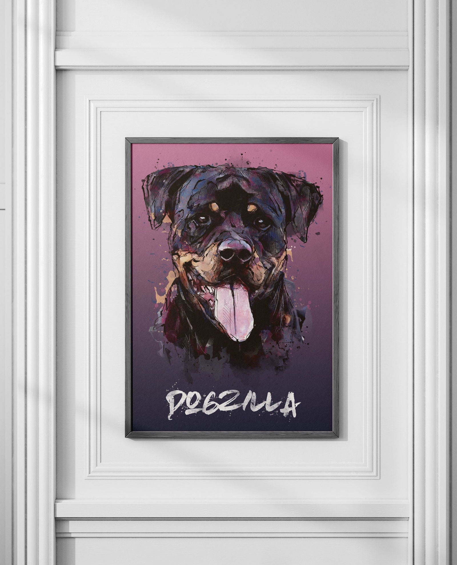 Personalised Pet Watercolour Mixed Media (Head) - Sharpstrokez