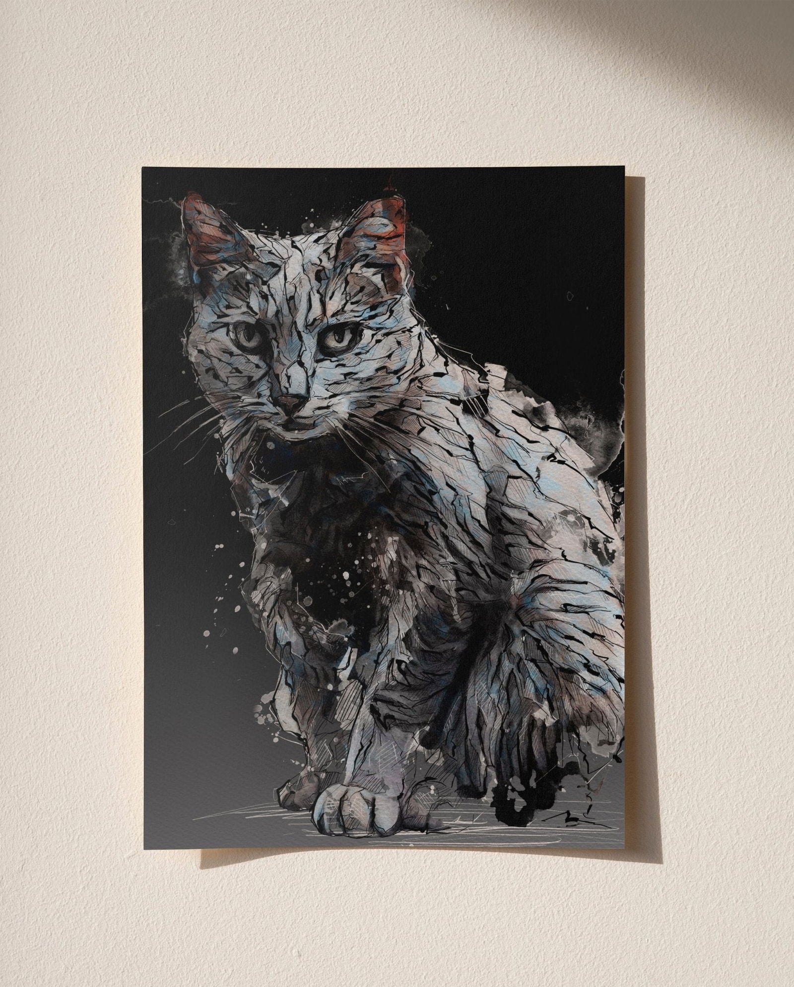 Personalised Pet Watercolour Mixed Media (Whole Body) - Sharpstrokez