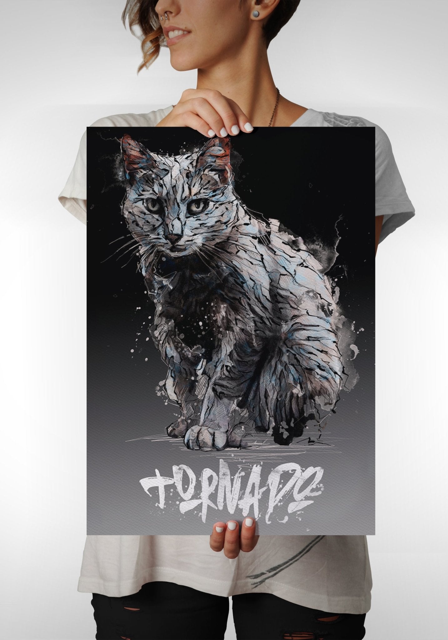 Personalised Pet Watercolour Mixed Media (Whole Body) - Sharpstrokez