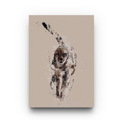 Watercolour and Pen Animal Art Cheetah - Sharpstrokez