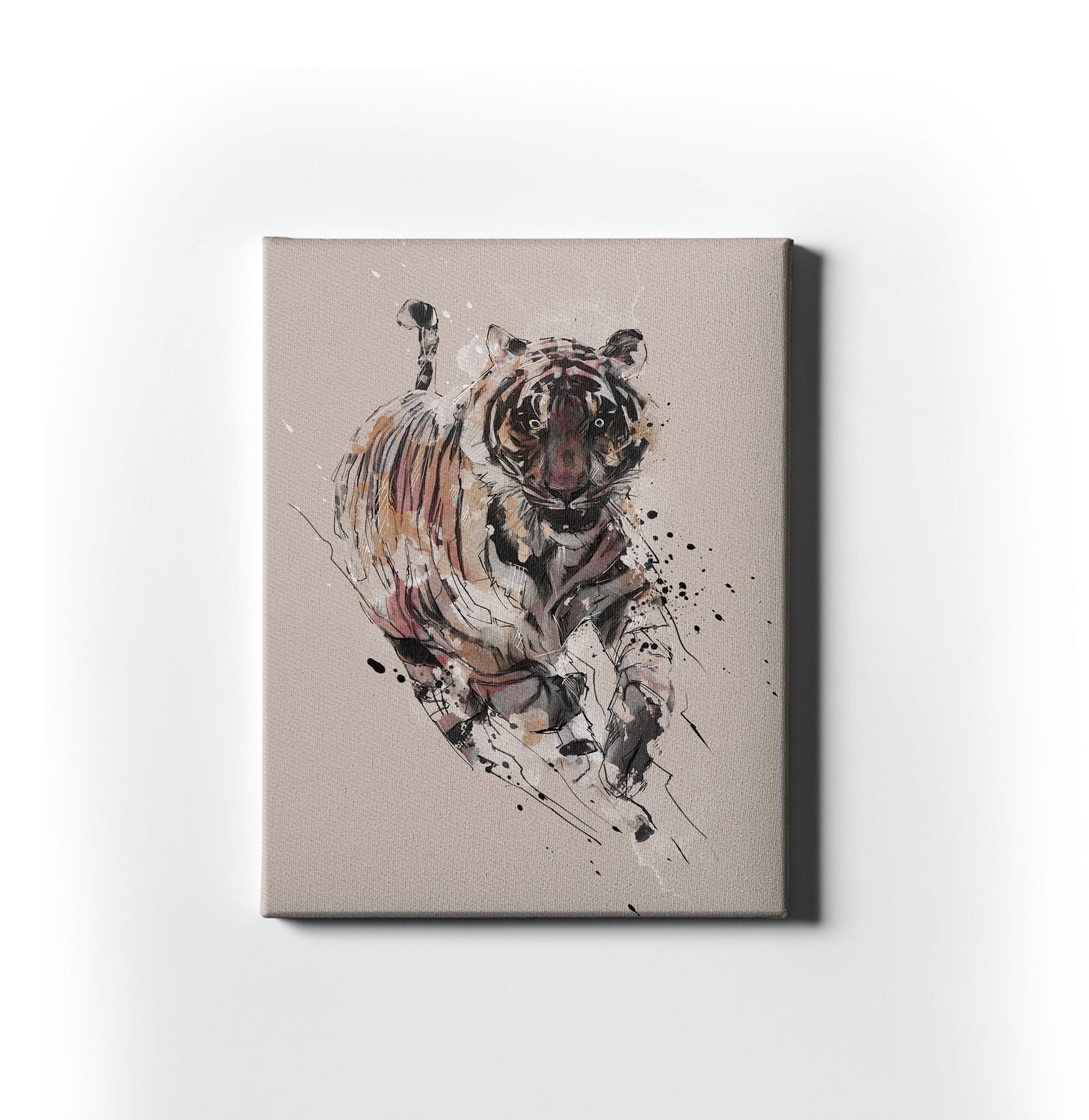 Watercolour and Pen Animal Art Tiger - Sharpstrokez